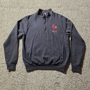 Louisville Cardinals Sweater Pullover Mens Medium NCAA Basketball Stadium Athlet